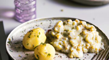 Kuře v kari omáčce s bramborem.