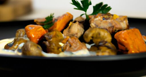 Kuřecí s kozím sýrem a šalotkou