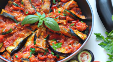 Ratatouille s grilovaným lososem