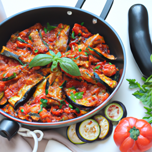 Ratatouille s grilovaným lososem