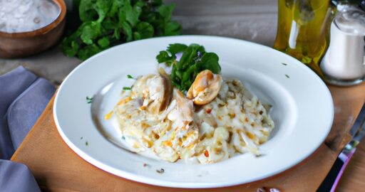 Risotto s houbami a šalvějí