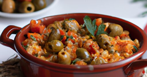 Kuskus s olivami a rajčaty