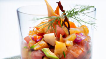Ceviche“ z čerstvého mořského pokrmu