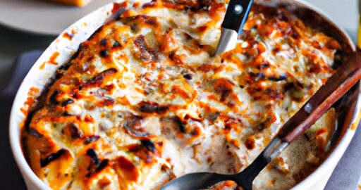 Bramborový gratén s uzeným masem