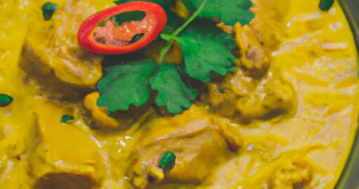 Kořeněné červené lilek curry