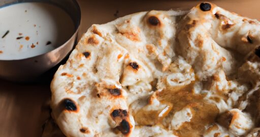 Sýrový naan plněný špenátem