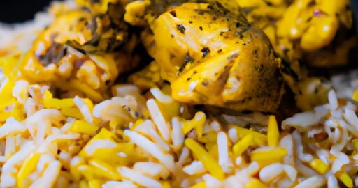 Kuře korma s rýží.