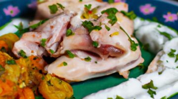 Kachna s maniokovou omáčkou.