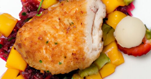 Kuřecí cordon bleu s omáčkou.