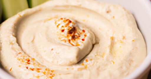 Pečený květák s hummusem.