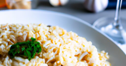 Risotto s houbami a parmezánem.