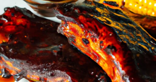 BBQ ribs s kukuřicí a fazolemi