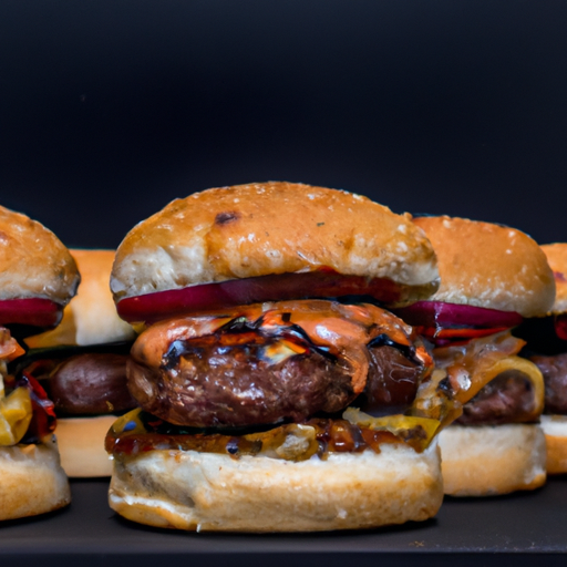 Hamburger s hranolkami z brambor.