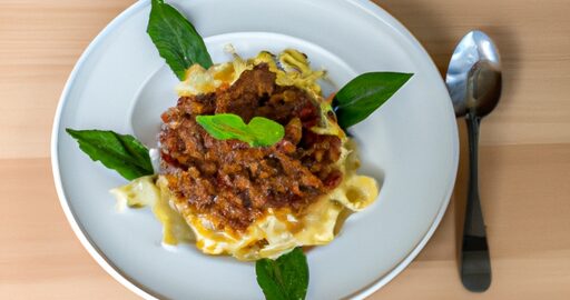 Ragu bolognese s tagliatelle pastou.