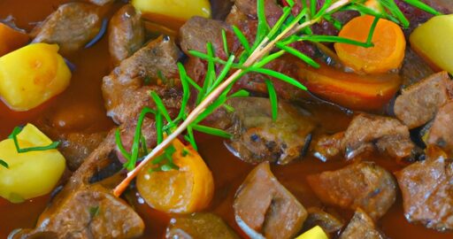 Hovězí Bourguignon se slaninou a kořením