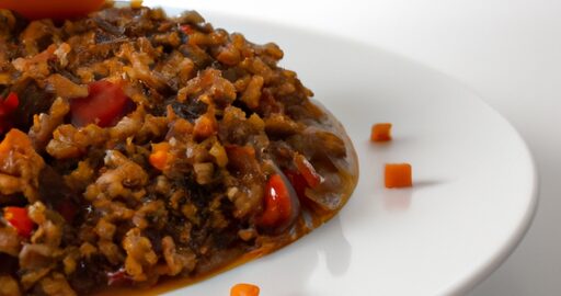 Risotto s hovězím ragú.