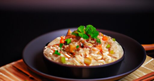 Kokosový rýže s kuřecím masem