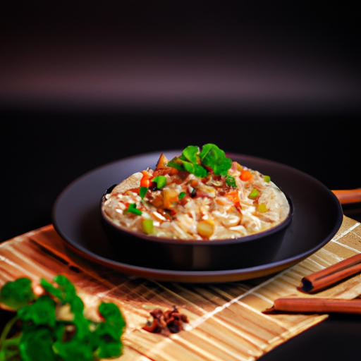 Kokosový rýže s kuřecím masem