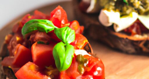 Italská rajčatová bruschetta.