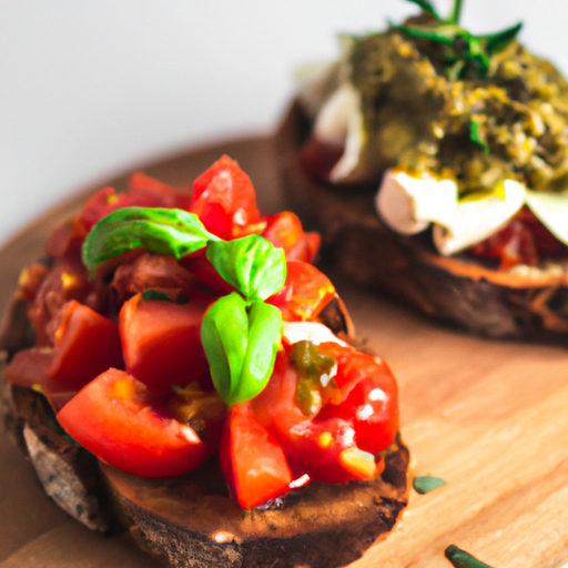 Italská rajčatová bruschetta.