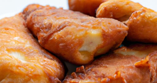 Fritovaný langoš s pórkem a kari