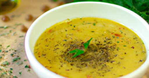 Rajčatová zeleninová kari s krupicí.