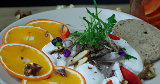 Svíčková s brusinkami a žampiony.