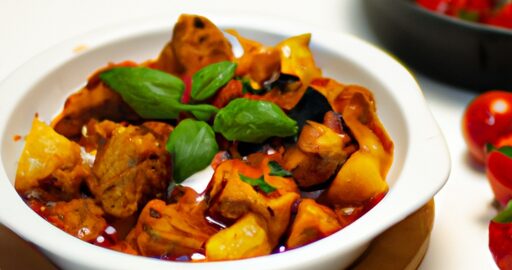 Kuřecí ratatouille s bylinkami.