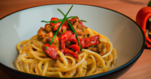 Smažený krůtí řízek s cuketovým špagetami