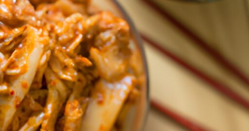 Kimchi-čigae – pikantní fazolová polévka.