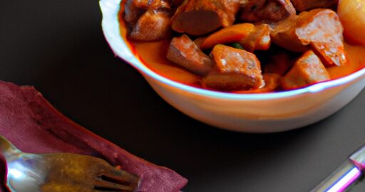 Klasický vepřový guláš s knedlíkem