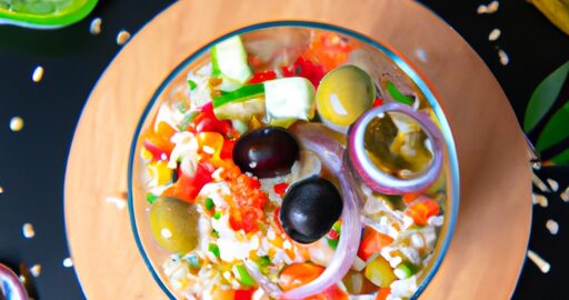 Brazilský rajčatový rýžový salát.