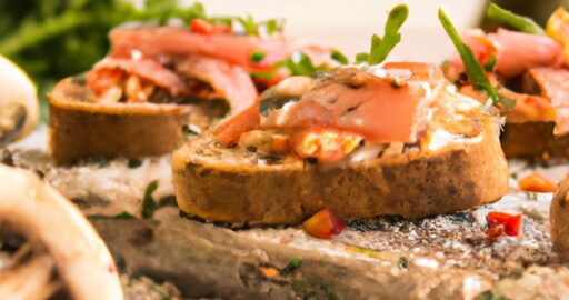 Italské bruschetty s rajčaty a bazalkou