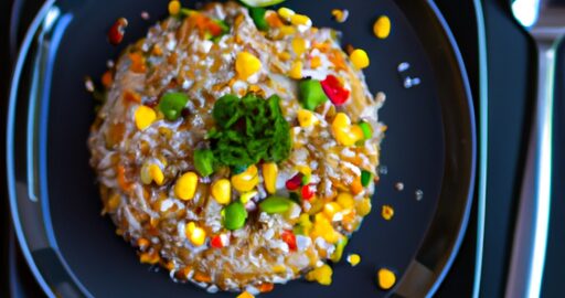 Nasi Goreng s kuřecím masem.