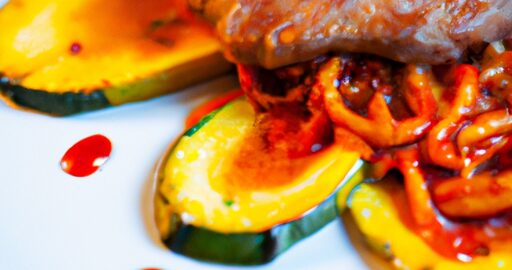 Pečená červená cizrna s rajčaty.