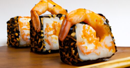 Rýže sushi s lososem.