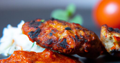 Kuřecí kebab s rýží a šafránem