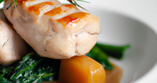 Kuře s hranolkami a zeleninou