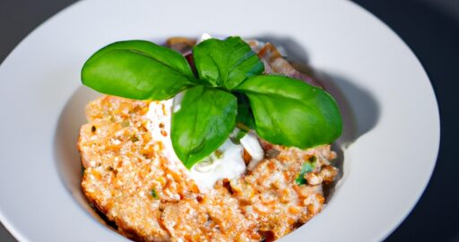 Rizoto se špenátem a ricottou.