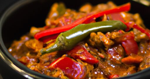 Hranolky s hovězím chili.