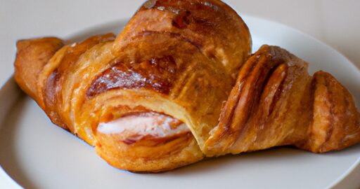 Le croissant růžový marshmallow dort.