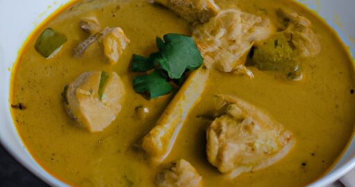 Kuřecí korma s naanem.