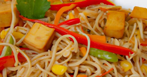 Sójové nudle s tofu a zeleninou