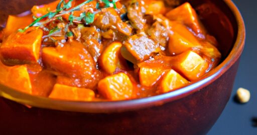 Houbový guláš s brambory.