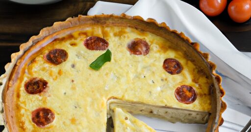 Quiche Lorraine s uzeným masem.