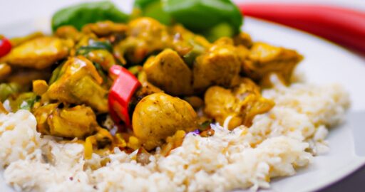 Kokosový kuřecí curry s rýží