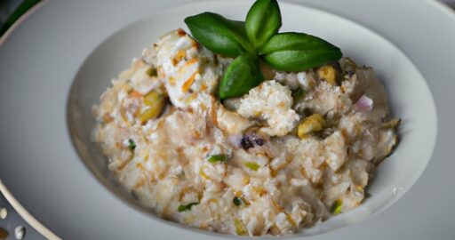 Risotto s hříbky a parmezánem.