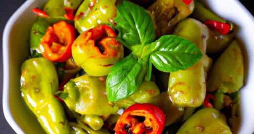 Plněné papriky se zeleninou.