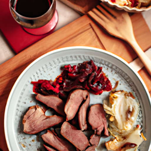 Kuře s bramborovou kaší a dýní.