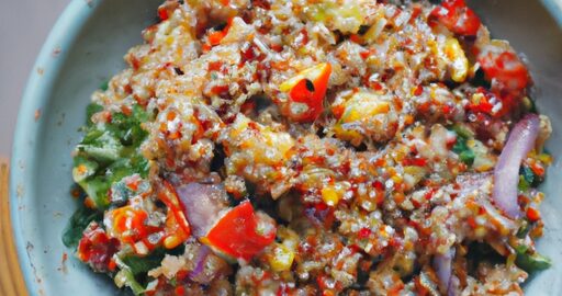 Veganský quinoa salát s avokádem